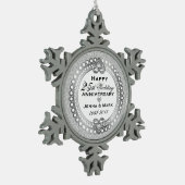 第25回銀結婚行記念4 スノーフレークピューターオーナメント (左)