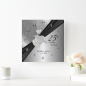 第25回銀結婚行記念 スクエア壁時計 (ホーム)