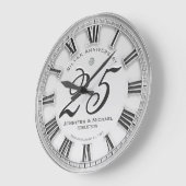 第25回銀結婚記念日 ラージ壁時計 (傾斜)