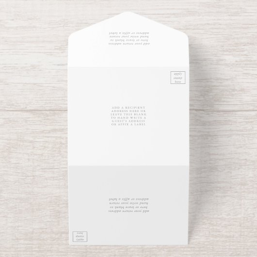 第25回銀結婚記念箔実在押し オールインワン招待状 (外側)