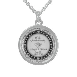 第25回銀記念モノグラム スターリングシルバーネックレス