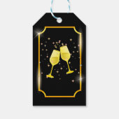 第25回黒金ゴールド結婚記念日モダンハート ギフトタグ (裏面)