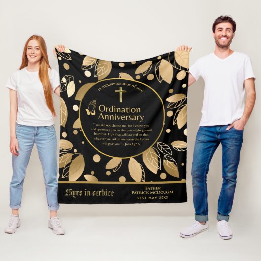 第25回50回ANY司祭の結婚記念日ギフト フリースブランケット (インサイチュ)