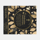 第25回50回ANY司祭の結婚記念日ギフト フリースブランケット (正面(横))