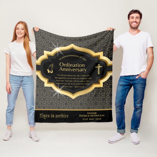 第25回50回ANY司祭の結婚記念日ギフト フリースブランケット (インサイチュ)