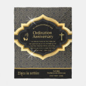 第25回50回ANY司祭の結婚記念日ギフト フリースブランケット (正面)