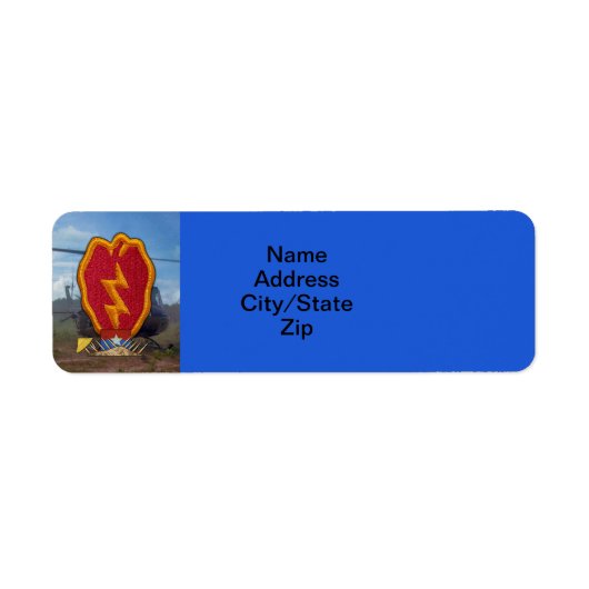 第25回INF DIV歩兵師団退役軍人ベトナム ラベル (正面)