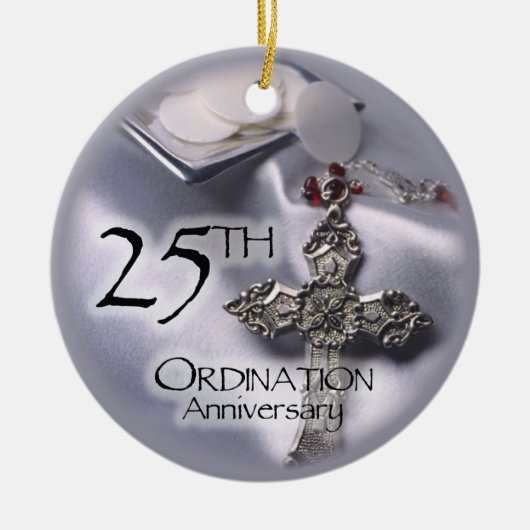 第25回Ordination Anniversaryクロスホスト セラミックオーナメント (正面)
