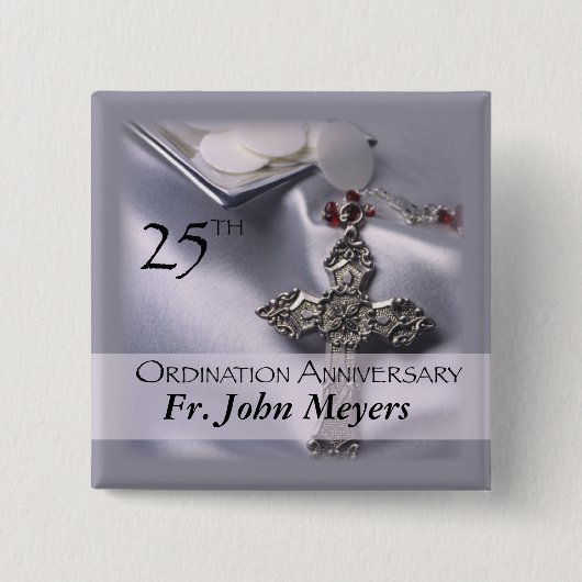 第25回Ordination Anniversaryクロスホスト 缶バッジ (正面)