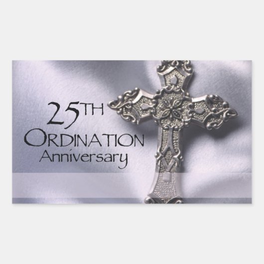 第25回Ordination Anniversaryクロスホスト 長方形シール (正面)