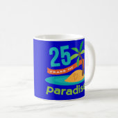 第25彼女のための結婚記念日のおもしろいなギフト コーヒーマグカップ (正面右)