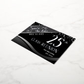 第25期クラス懇親会エレガントブラック 箔シーズンポストカード (回転した状態)