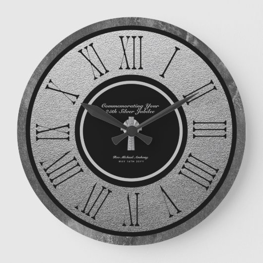 第25期銀ジュビリー叙勲記念記念カスタム会 ラージ壁時計 (正面)