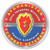 第25歩兵師団アフガニスタン退役軍人 シール (正面)