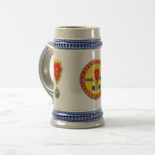 第25歩兵師団アフガニスタン退役軍人 ビールジョッキ (正面左)
