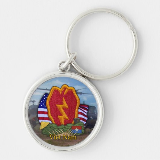 第25歩兵師団ベトナムベッツ退役軍人ケッチ キーホルダー (正面)