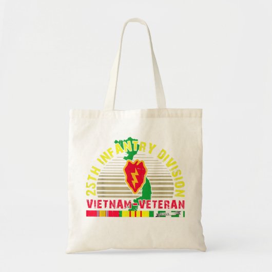 第25歩兵師団ベトナム退役軍人 トートバッグ (正面)