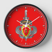 第25歩兵師団空挺部退役軍人 壁時計 (正面)