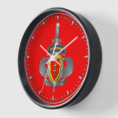 第25歩兵師団空挺部退役軍人 壁時計 (傾斜)