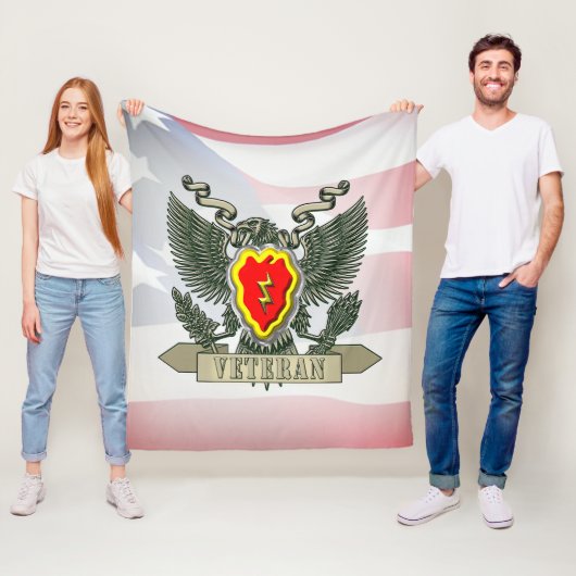 第25歩兵師団退役軍人 フリースブランケット (インサイチュ)