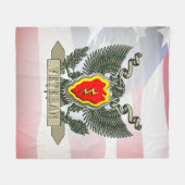 第25歩兵師団退役軍人 フリースブランケット (正面(横))