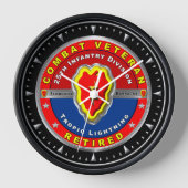 第25歩兵師団退職した退役軍人 壁時計 (正面)