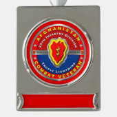 第25歩兵師団「アフガニスタン退役軍人」 シルバープレートバナーオーナメント (正面)