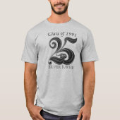 第25男性へ25周年記念の同窓会のワイシャツ Tシャツ (正面)