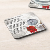 第25結婚式の夫の詩 コースター (左側)