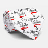 第25結婚記念日のタイ ネクタイ (ロール)