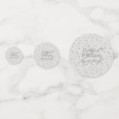 第25結婚記念日の銀のハートの紙吹雪 コンフェッティ (裏面)