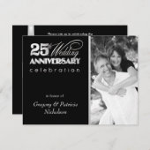 第25記念パーティー-写真の招待状 招待状 (正面/裏面)