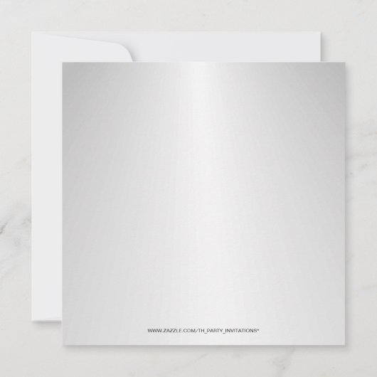 第25記念日のダイヤモンドのブローチの招待状に銀を着せて下さい 招待状 (裏面)