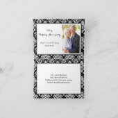 第25記念日のダマスク織、シャンデリアのサンキューカード サンキューカード (内部)