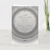 第25記念日のモノグラム カード (裏面)