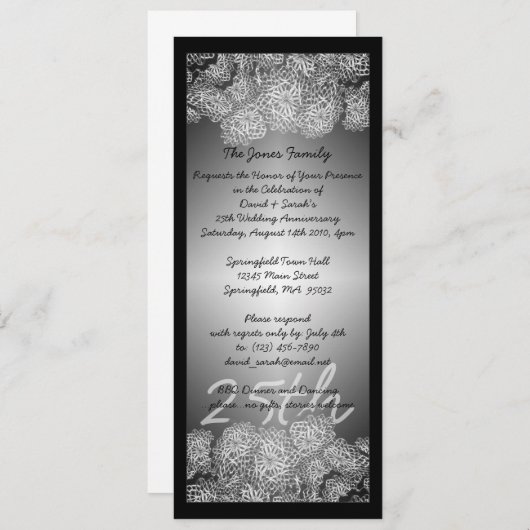 第25記念日 招待状 (正面/裏面)