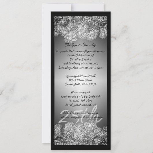 第25記念日 招待状 (正面)