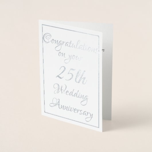 第25記念日 箔カード (正面)