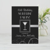 第25誕生日のびっくりパーティのカスタムの招待状 招待状 (スタンド正面)