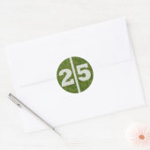 第25誕生日のヤードのステッカー ラウンドシール (封筒)