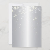 第25誕生日の招待状-銀製のきらめく招待 招待状 (裏面)