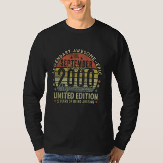 第25誕生日ギフトヴィンテージ2000年9月25年 Tシャツ