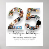 第25誕生日コラージポスター ポスター (正面)