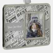第25誕生日パーソナライズされたパーティー贈答品 シルバープレートフレームオーナメント (右)