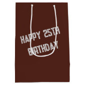 第25誕生日ビールオンホ頭が切れるン ミディアムペーパーバッグ (裏面)