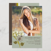 第25誕生日フォト招待状 招待状 (正面/裏面)