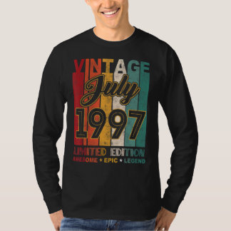 第25誕生日ヴィンテージ1997年7月エピック素晴らしレゲン Tシャツ