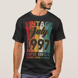 第25誕生日ヴィンテージ1997年7月エピック素晴らしレゲン Tシャツ