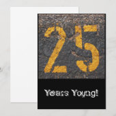 第25誕生日招待状 招待状 (正面/裏面)