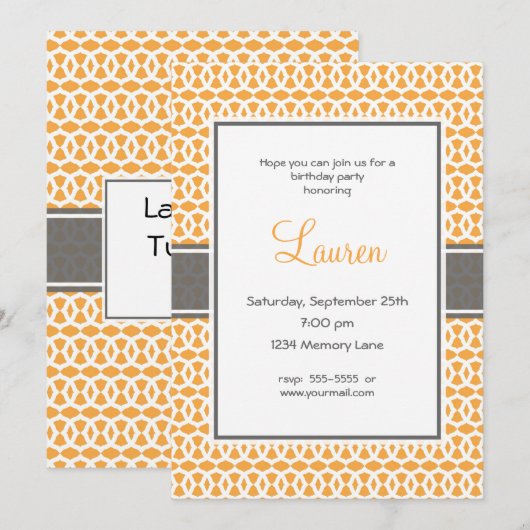 第25誕生日招待状 招待状 (正面/裏面)